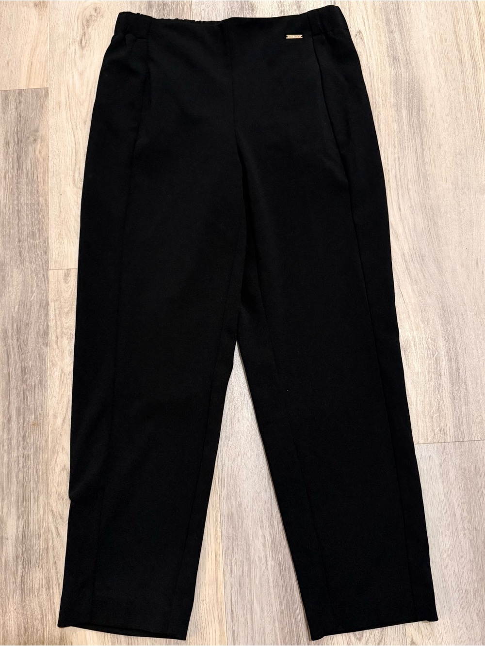 Anne Klein Black Cropped Straight-Leg Dress Pants Size XS